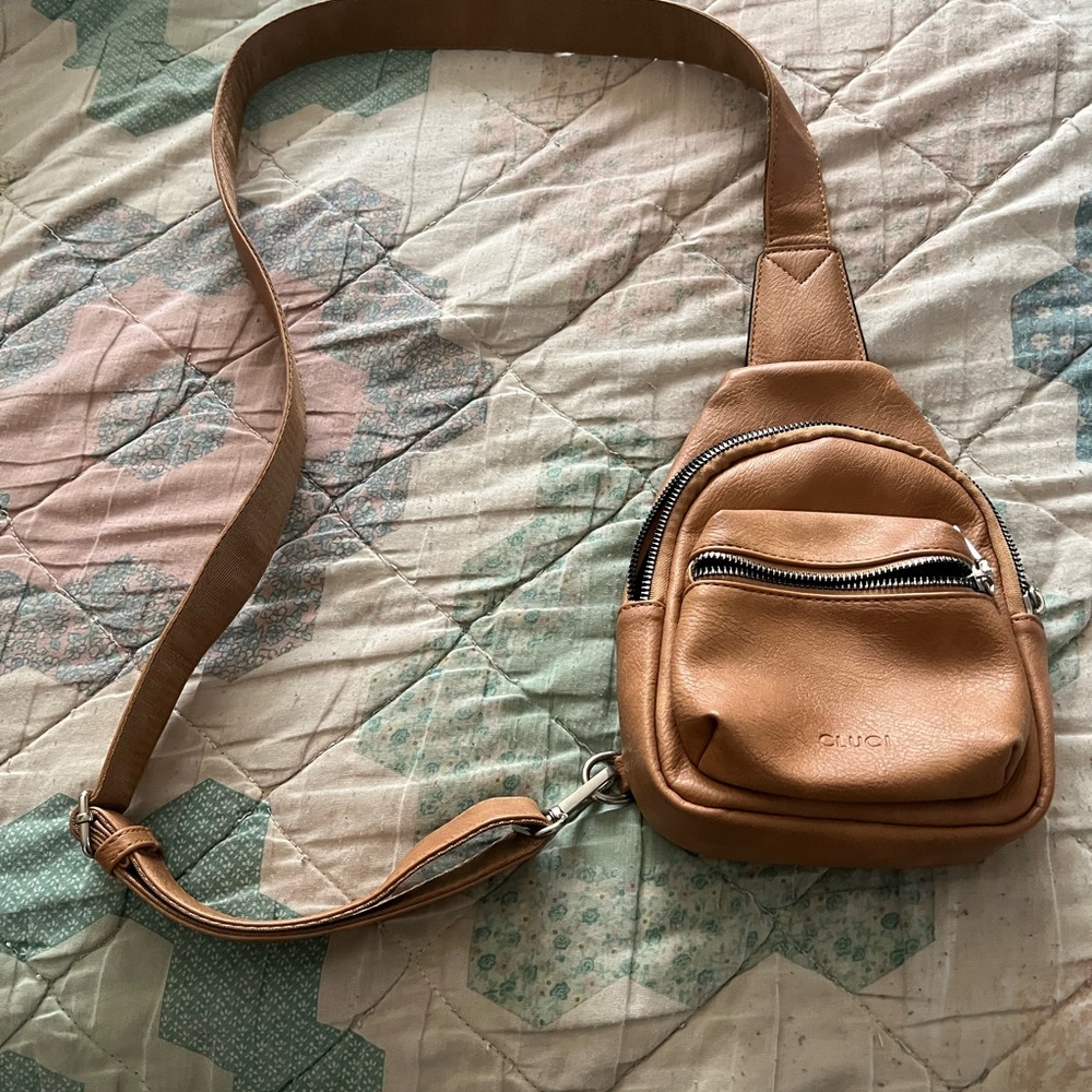Tan Leather Crossbody Bag